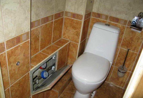 How to close the pipes in the toilet: make a box of plasterboard