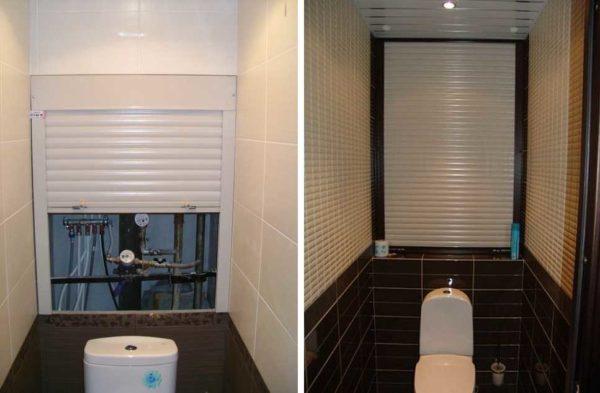 The roller shutters in the toilet can only cover part of the wall