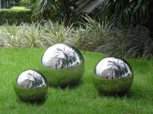 Mirror balls are balls painted with chrome-effect paint