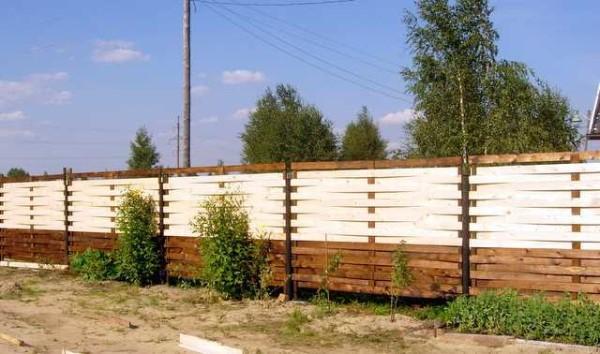 A beautiful board fence