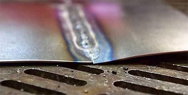 When welding thin metals, the sheets overheat and bend