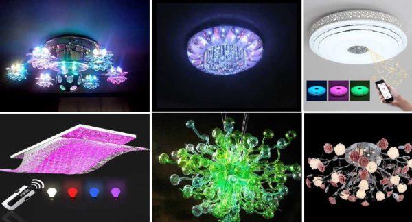 Some LED chandeliers for home with remote control can change the color as well