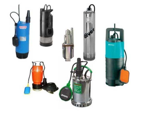 Submersible pumps are of different types (vortex and vibration) and can work with different types of water - clean, dirty and very dirty water