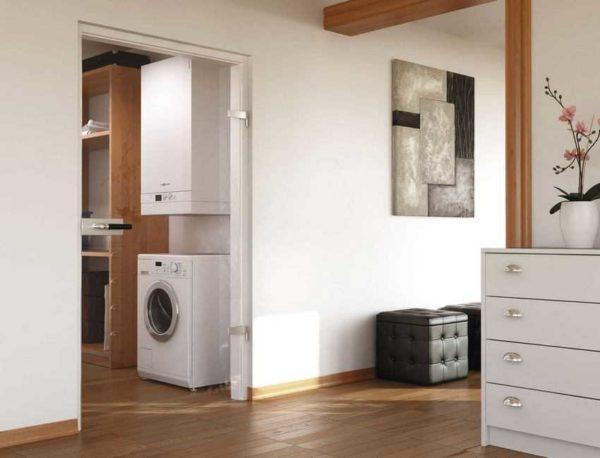 Wall mounted boilers can be installed in kitchens