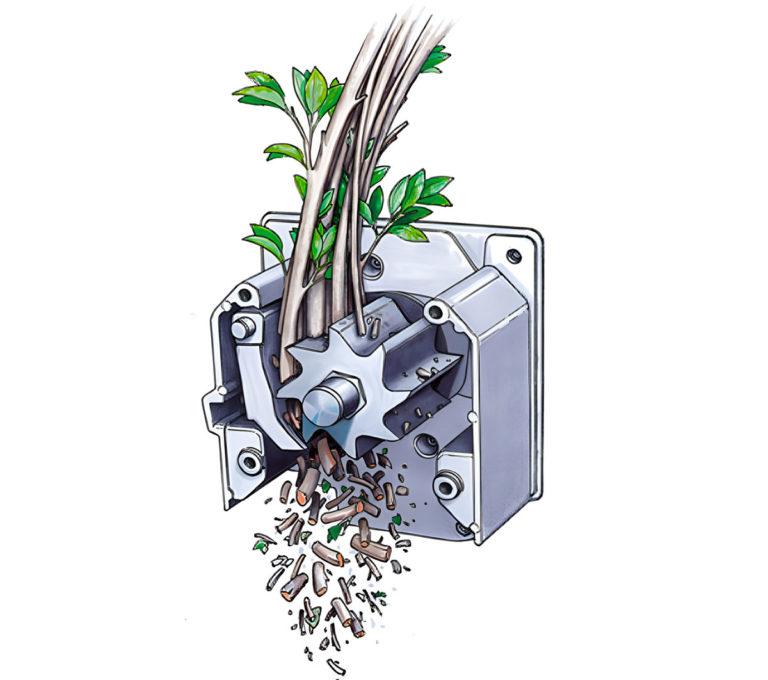 Garden shredder design