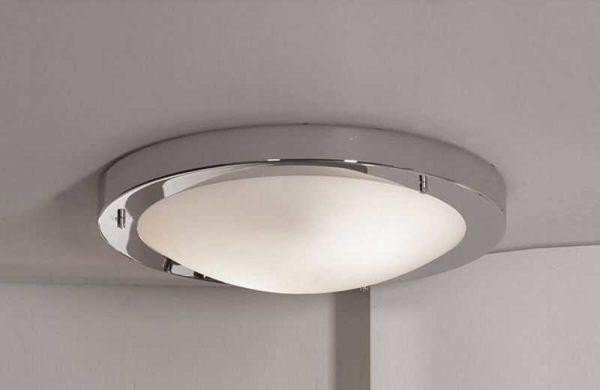 Overhead ceiling light for bathroom is one option