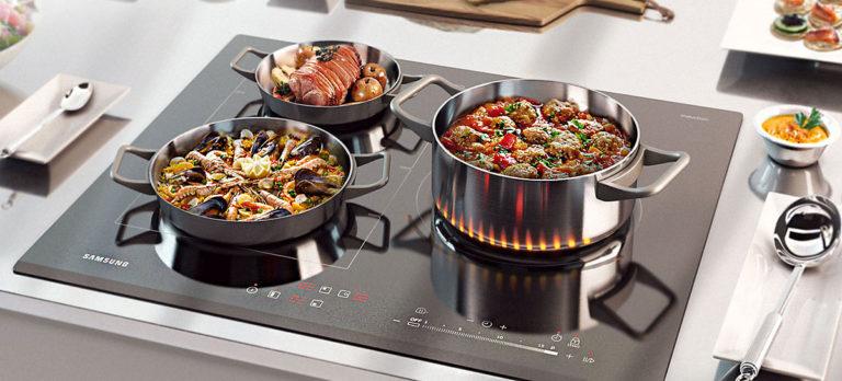 Cooking on an induction hob