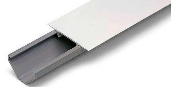 This type of cable ducts are installed in corners - at the junction of ceiling and wall