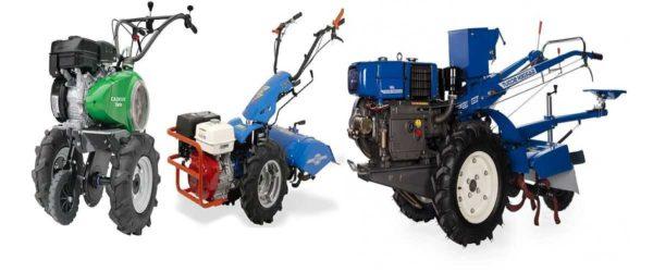 Light, medium, heavy-duty power tillers for different sizes of plots