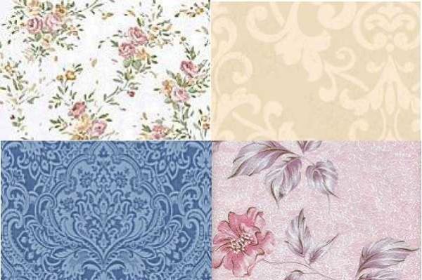 Paper wallpaper most often has some sort of pattern - of different types and sizes 