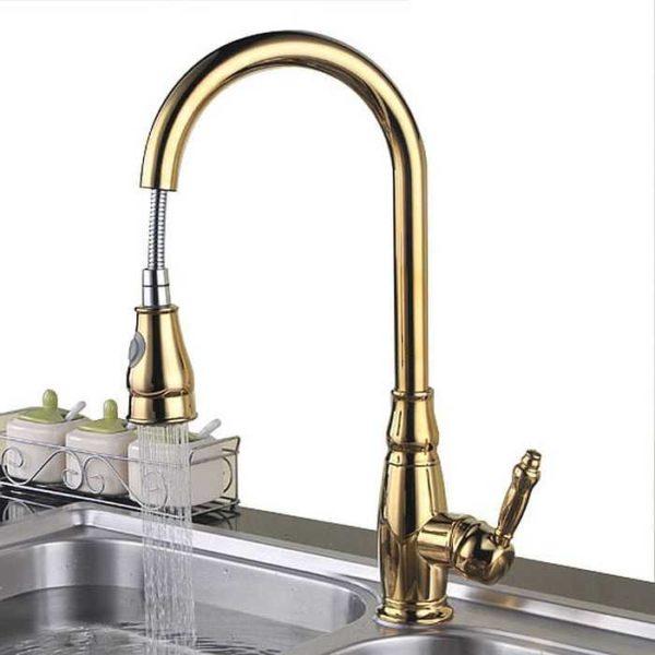 Kitchen faucets with pull-out shower head 