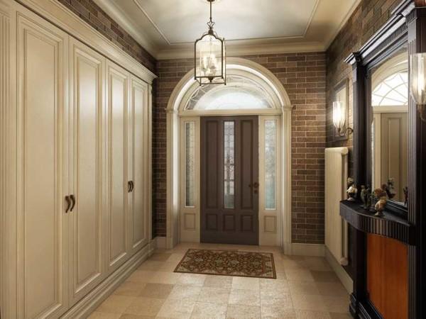 A classic style hallway starts with the door