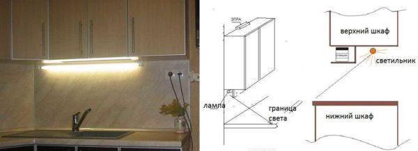 How to make the lighting in the kitchen do not interfere with