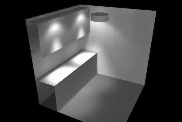 When using spotlights, there are more and less light spots