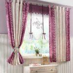 Translucent curtains will let light into the kitchen during the day and protect from indiscreet glances in the afternoon