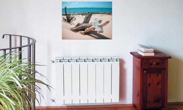 Aluminum radiators look modern