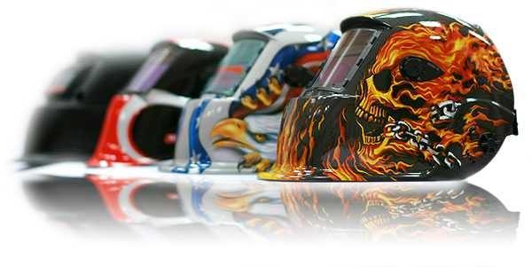 Chameleon welding masks are available in a wide variety of designs