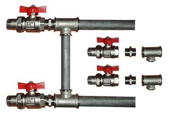 Side connection with bypass (single pipe system)