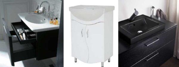 The washbasin in the bathroom can be installed in a vanity unit 