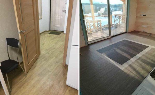 The flooring is thin, so you don't have to raise the doors too much. In addition, the possibility of laying a single carpet - without joints and thresholds - is also very pleasing