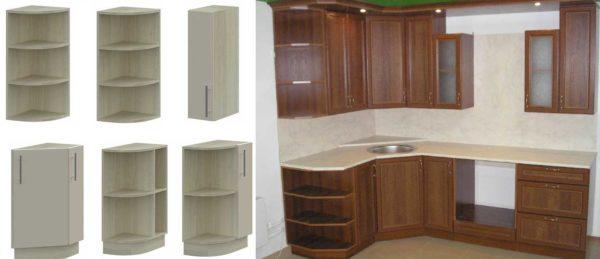 End cabinets are desirable - they have a rounded shape and there will be less bruising 