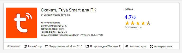 Tuya Smart program for computer