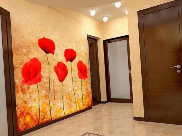 Poppies on the wall - cheerful 