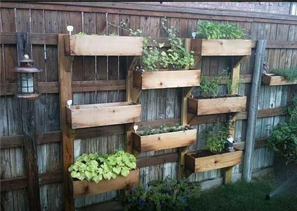 The fence can be turned into a vertical bed