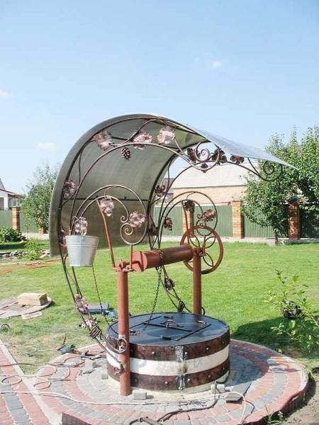 polycarbonate roof for a well