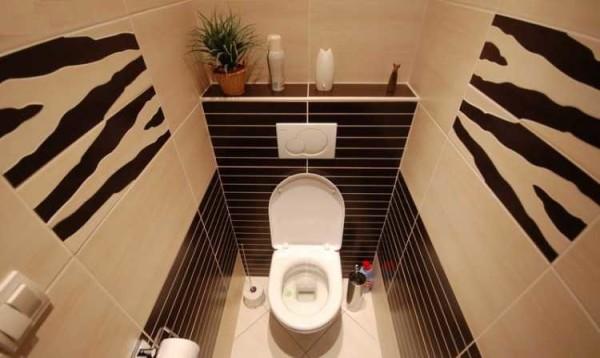 Black and white toilet design