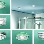 Types of ceiling lights for the bathroom. They all give a different stream of light - narrow or wide