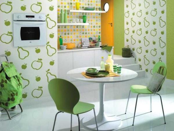 Wallpaper is one of the most popular types of kitchen remodeling