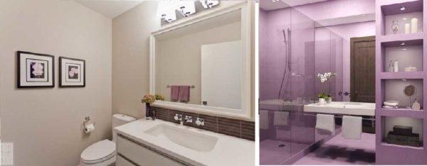 Painted bathroom walls - an opportunity to quickly change the color