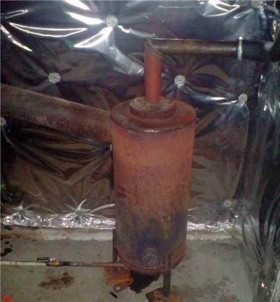 Example of a homemade stove from a pipe