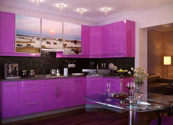 Non-standard solutions for the kitchen - photo printing on cabinets