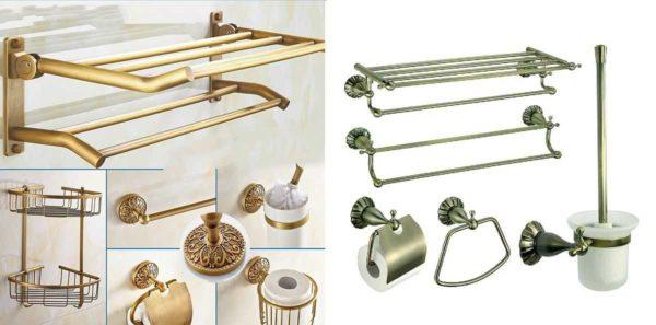 Bathroom accessories are made of different materials, but metal is considered a classic