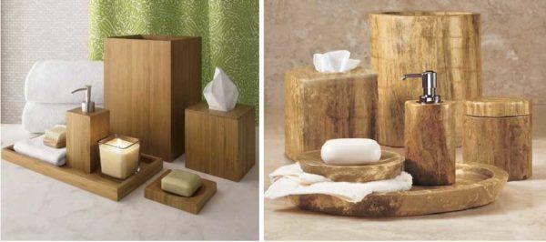 Collections made of wood look unusual