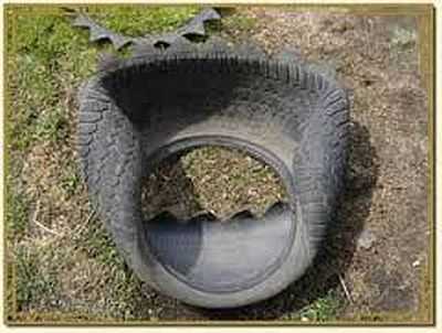 Rotating a tire without a wheel rim