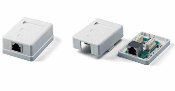 RJ-45 computer socket for outdoor mounting - wall mounted