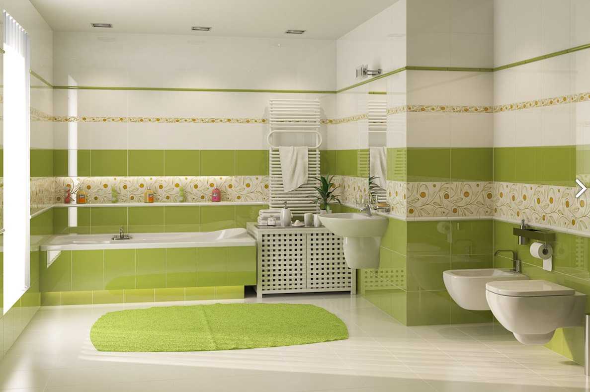 Tile layout in the bathroom: methods and options