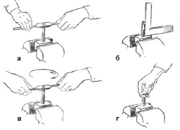 Threading process for external threads in photo