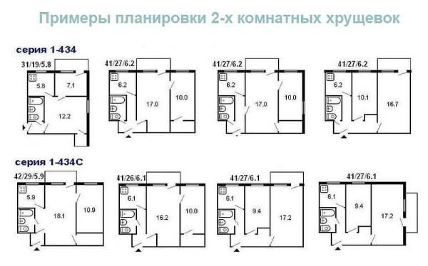 Layout options for two-bedroom 