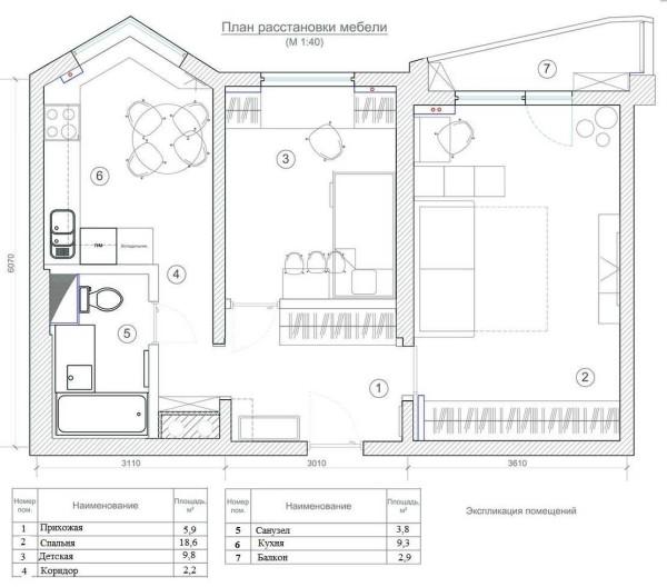 Furniture layout plan