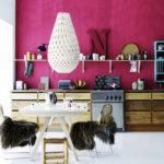 The interior is just a frame that emphasizes the virtues of fuchsia