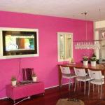 Color fuchsia in the interior is applied dosely