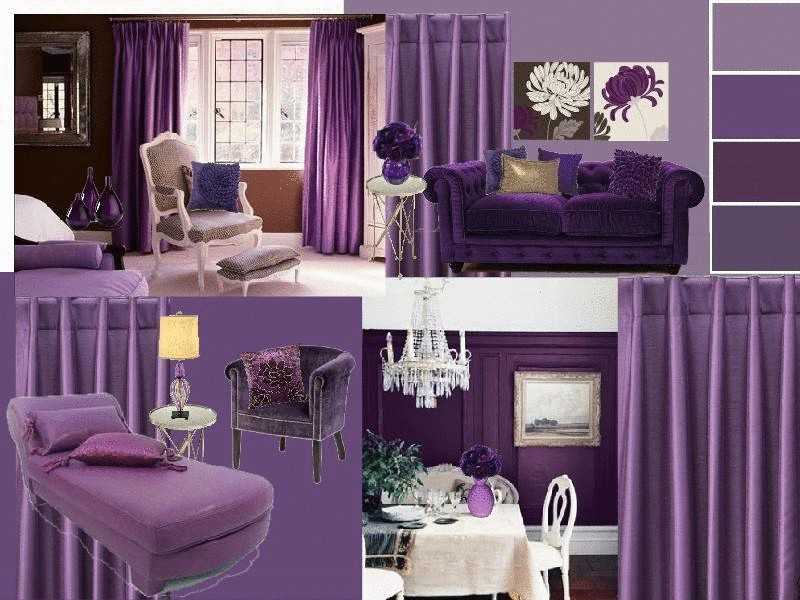 With what combines purple color in the interior