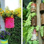 Pillars can support a hanging flowerbed too