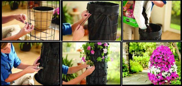 How to make a flowering column with your own hands