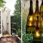 Old windows/doors and glass bottles can also be used to make useful crafts for the garden and summer house