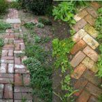 Quite nice paths made of old bricks. And if you make backfill on the sides and in the joints, it will be beautiful at all